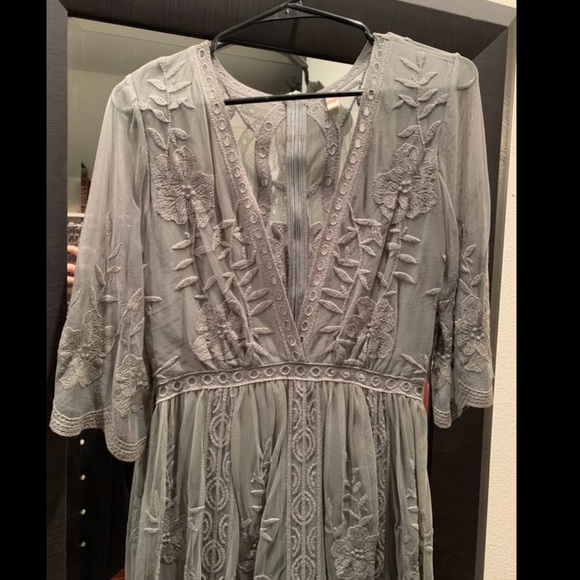 Emb Mesh Romper - Picture 3 of 6